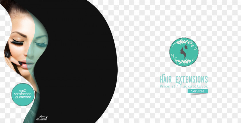 Design Brand Black Hair Teal PNG