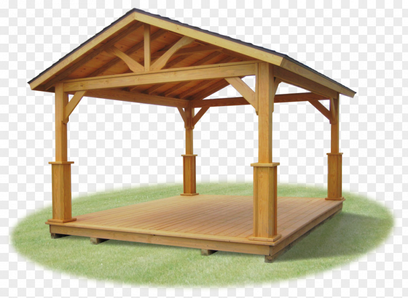 Gazebo Wood Pavilion Garden Roof PNG