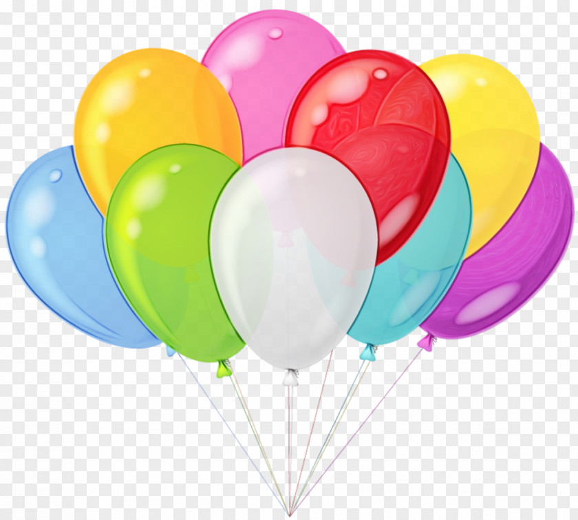 Toy Party Supply Hot Air Balloon Watercolor PNG
