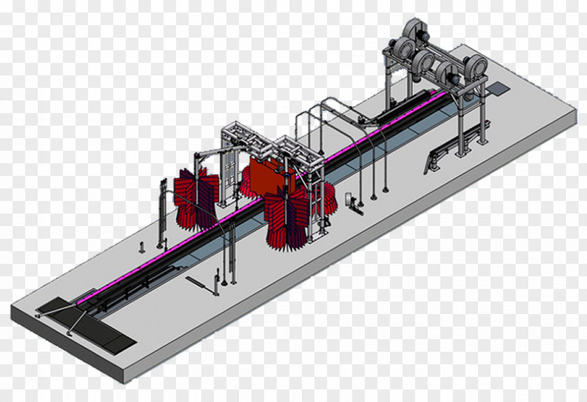 Car Wash Conveyor Belt System Machine PNG