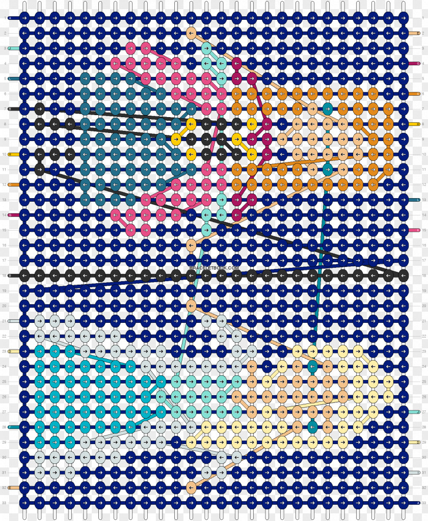 FRIENDSHIP BRACELET Seed Bead Friendship Bracelet Pattern PNG