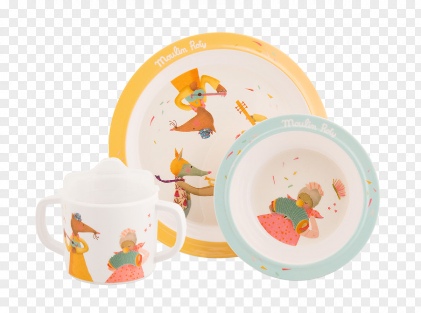 Moulin Roty Melamine Game Toy Tableware PNG
