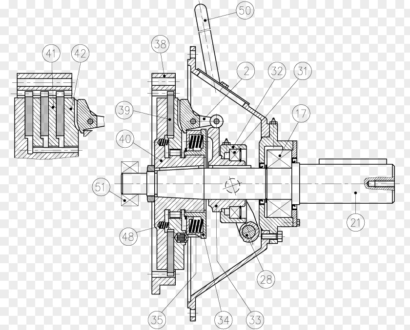 Posiflex Technical Drawing Engineering Machine Clutch PNG