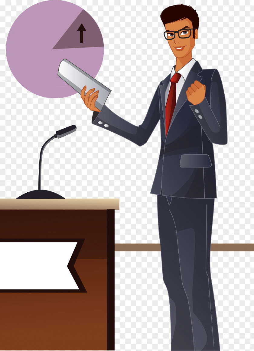 Vector Cartoon Business Man Clip Art PNG