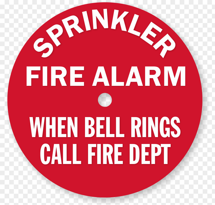 Fire Sprinkler System Alarm Protection Label PNG