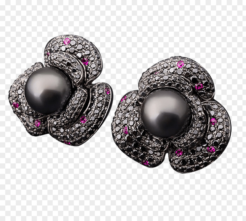 Gemstone Earring Silver Bling-bling Body Jewellery PNG