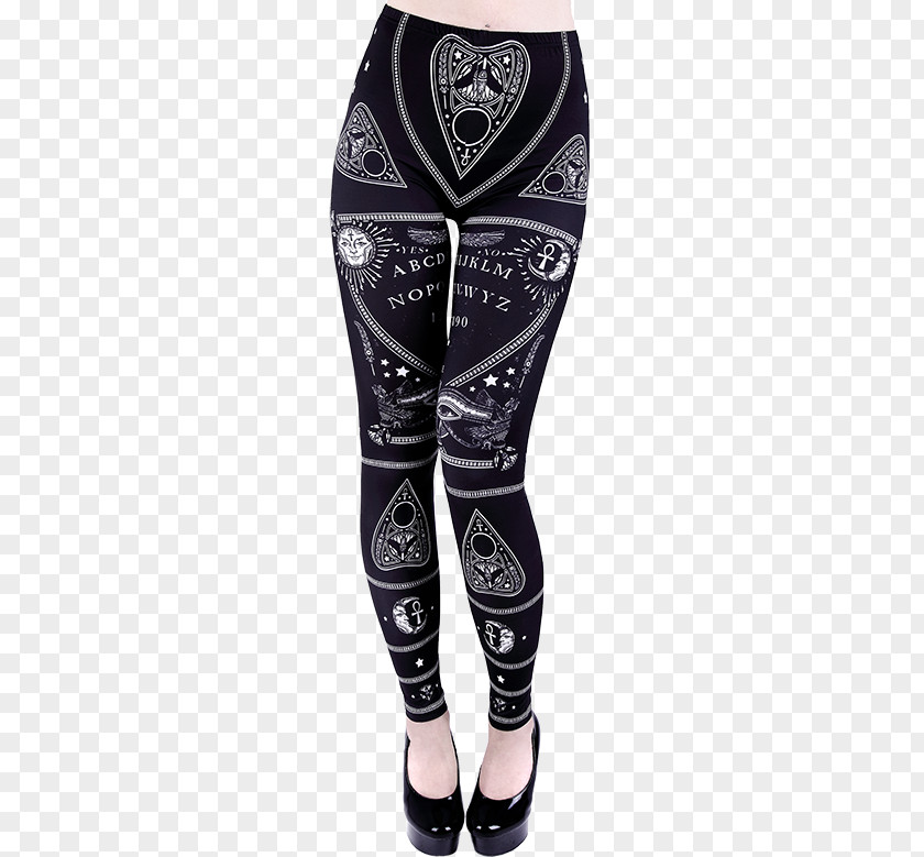 Ouija Board Leggings Planchette Witchcraft Art PNG
