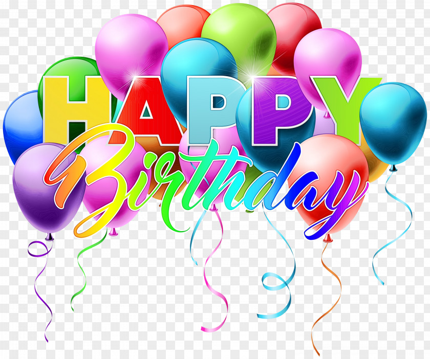 Party Supply Text Happy Birthday Design PNG