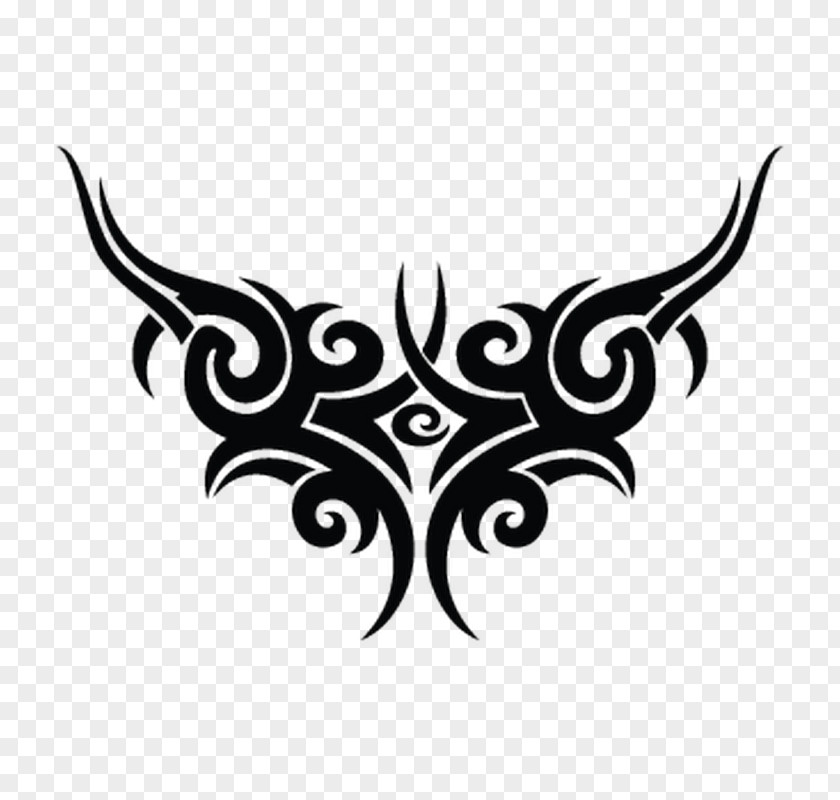 Tribal Flower Lower-back Tattoo Sleeve Drawings For Tattoos Image PNG
