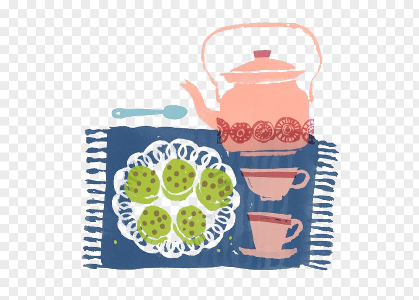 Cartoon Tea Illustration PNG