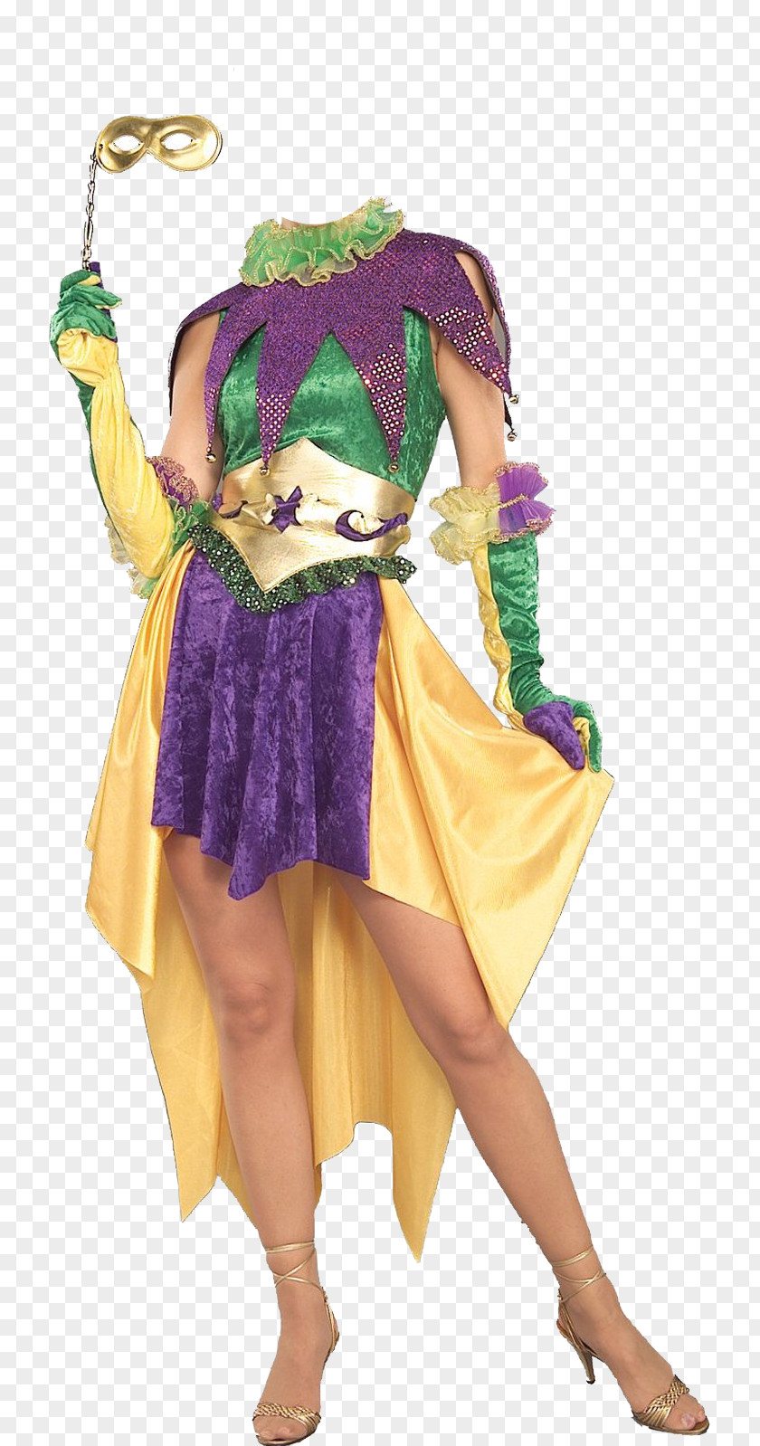 Mardi Gras In New Orleans Costume Party Dress PNG