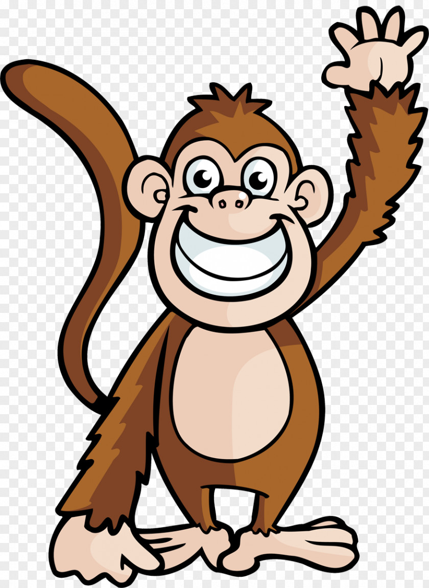 Monkey Jungle Animals For Kids Vector Cute Safari PNG