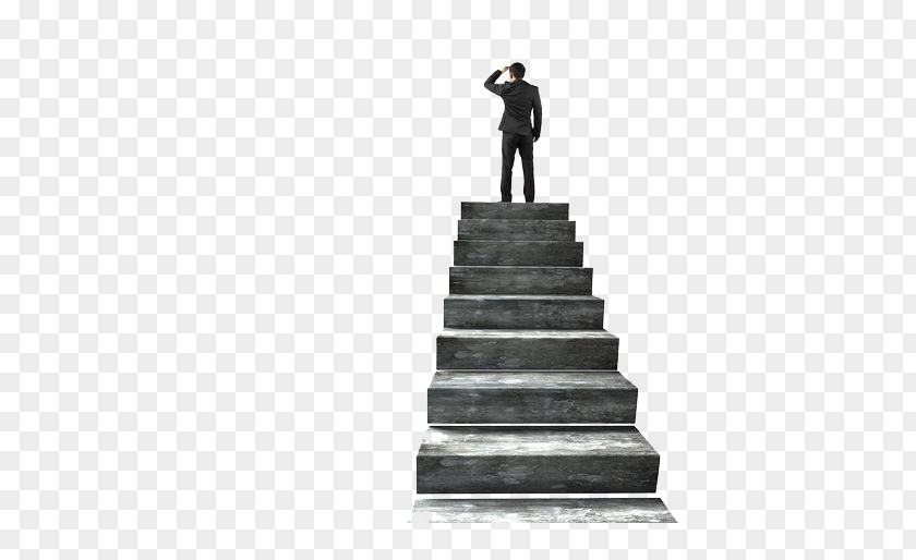 The Man Standing On Stairs Stock Photography Concrete PNG