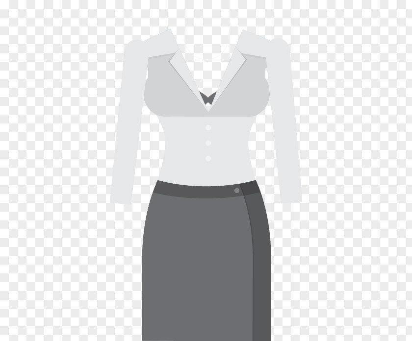Vector Women Dress Shoulder Sleeve Pattern PNG