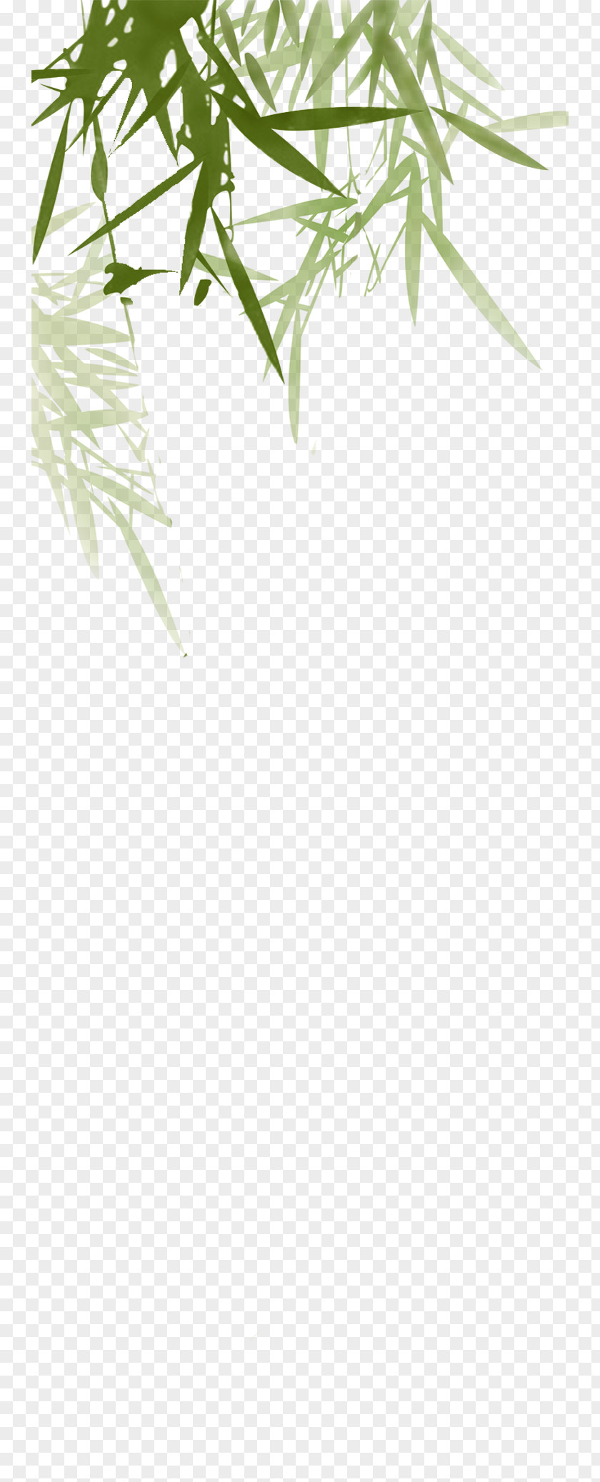 Chinese Ink Painting Style Bamboo Four Gentlemen PNG