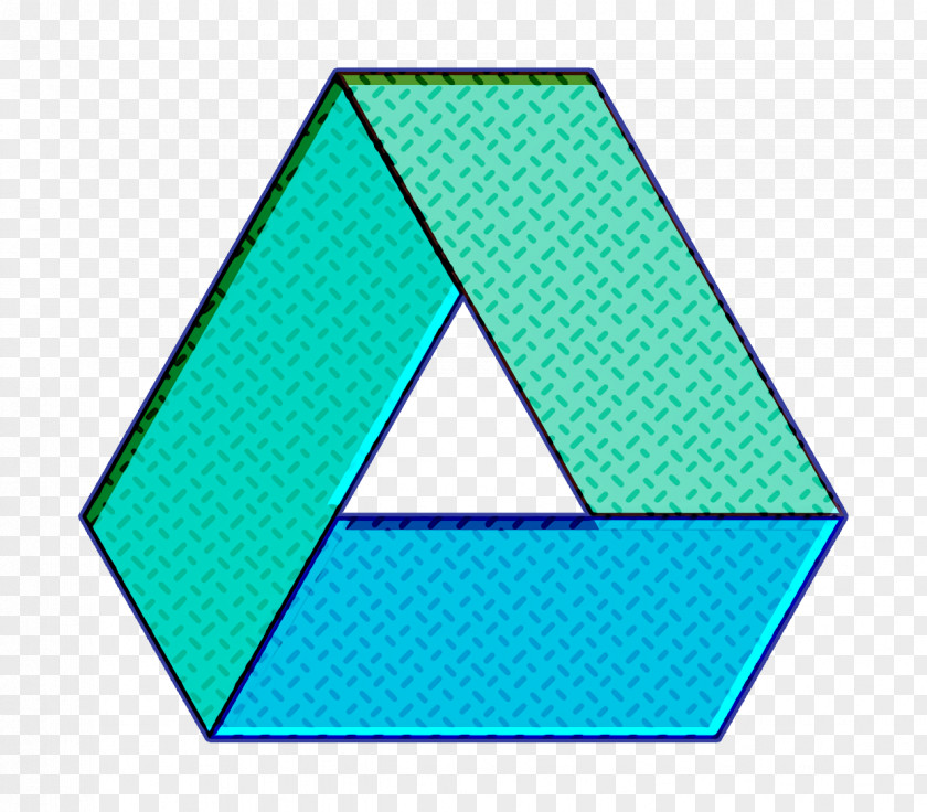 Electric Blue Turquoise Google Drive Icon PNG