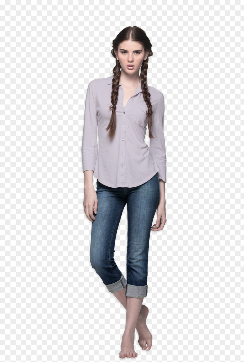 Jeans Blouse Fashion Sleeve PNG