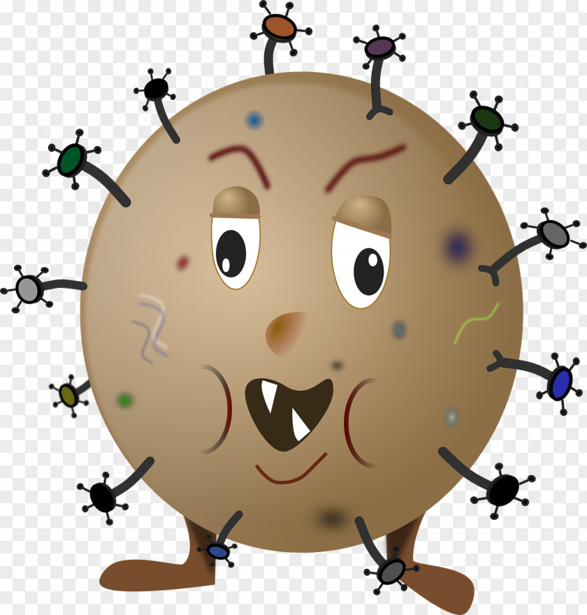 Polluted Planet Bacteria Cartoon Germ Theory Of Disease Clip Art PNG