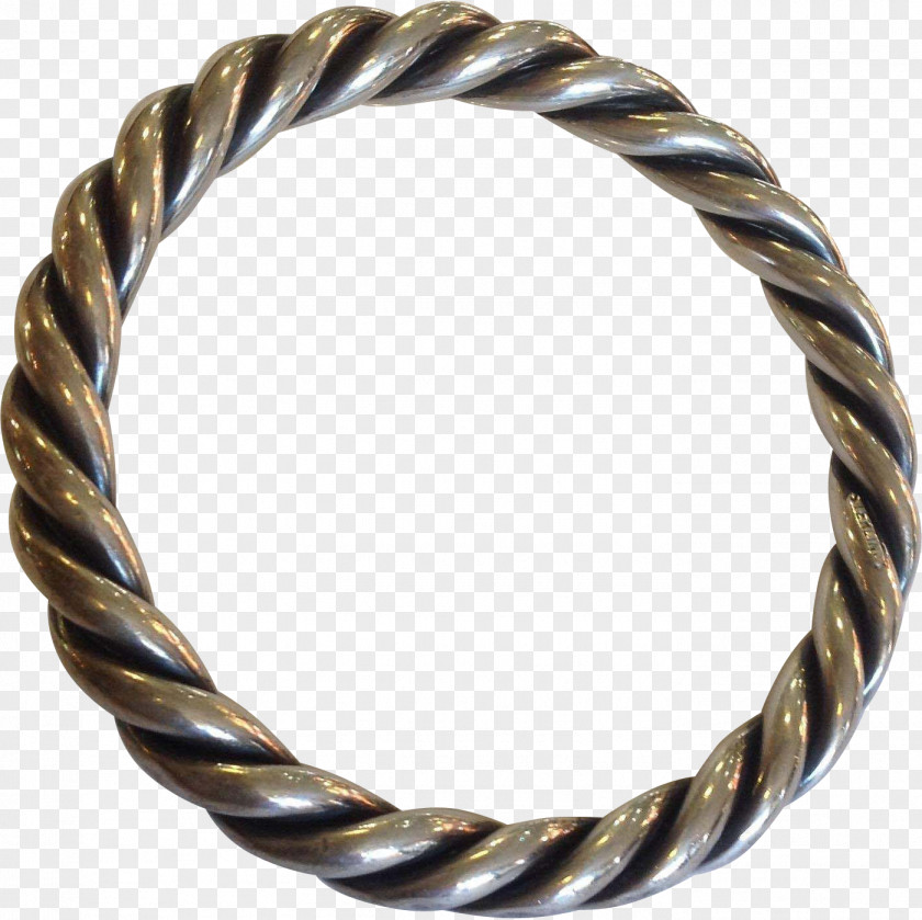 Silver Bracelet Bangle Rope PNG