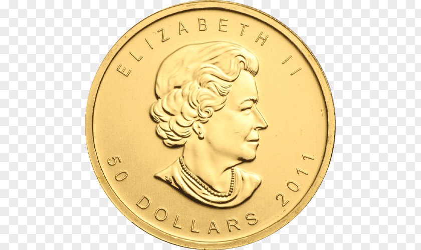 Coin Bullion Canadian Gold Maple Leaf PNG