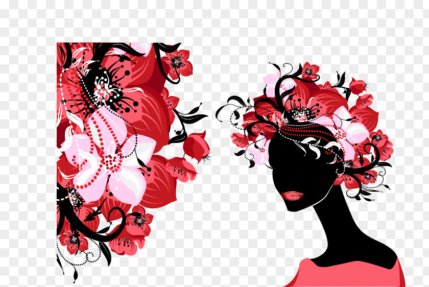 Floral Beauty Female Flower Woman PNG