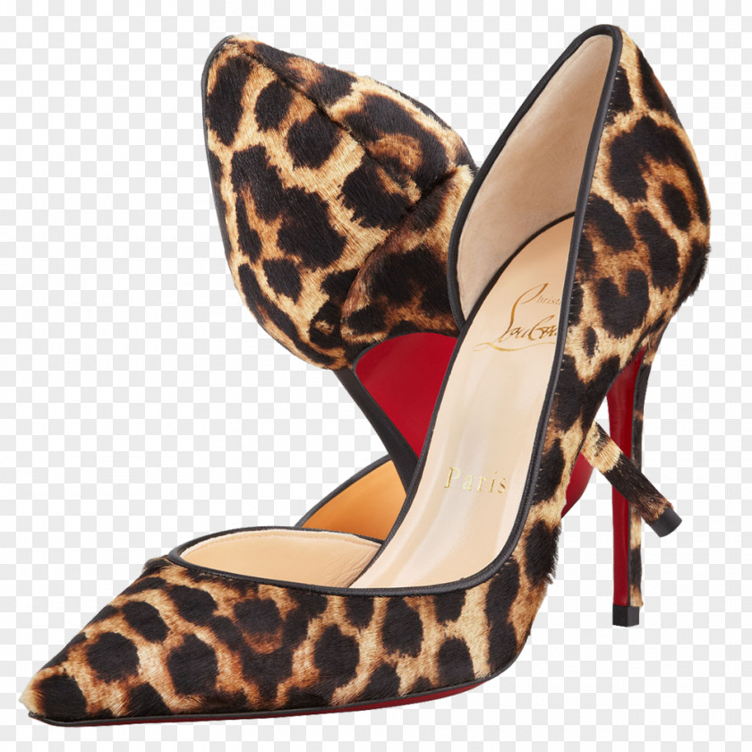 Leopard Animal Print Court Shoe High-heeled Footwear PNG