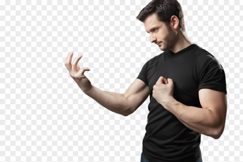 Tshirt Jeet Kune Do Arm Shoulder Gesture Muscle Hand PNG
