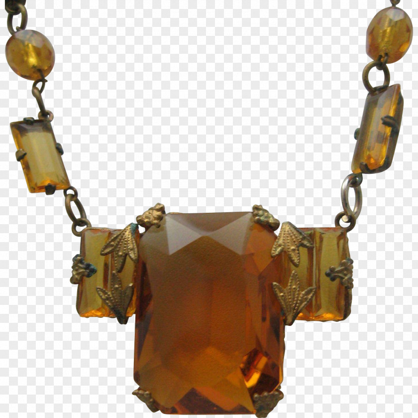 Art Deco Jewellery Clothing Accessories Necklace Amber Gemstone PNG