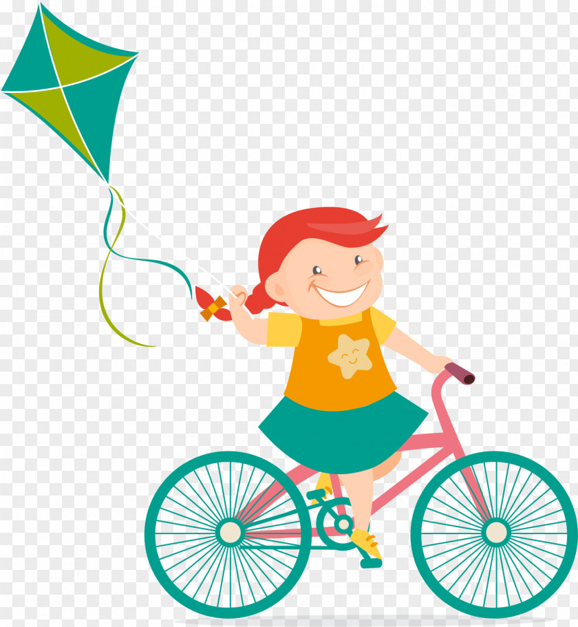 Cartoon Children Flying Kites Flight Kite Child PNG