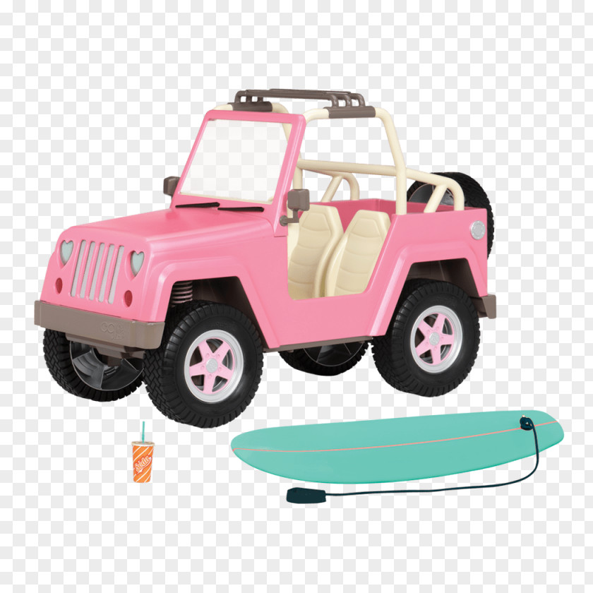 Gourmet Kitchen Our Generation 4x4 Electronic Jeep Car Doll Toy PNG