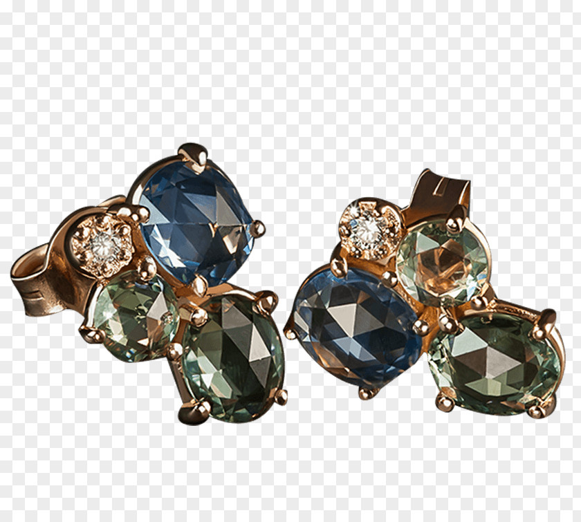 Sapphire Earring Body Jewellery Brooch PNG