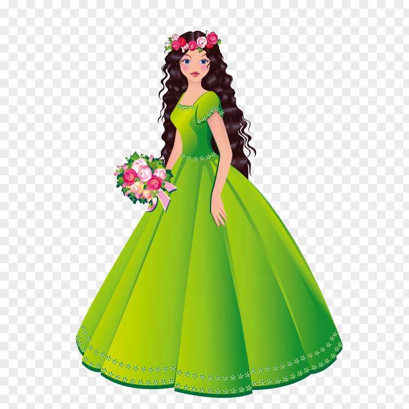 A Beautiful Princess Wearing Green Dress Royalty-free Stock Photography Clip Art PNG