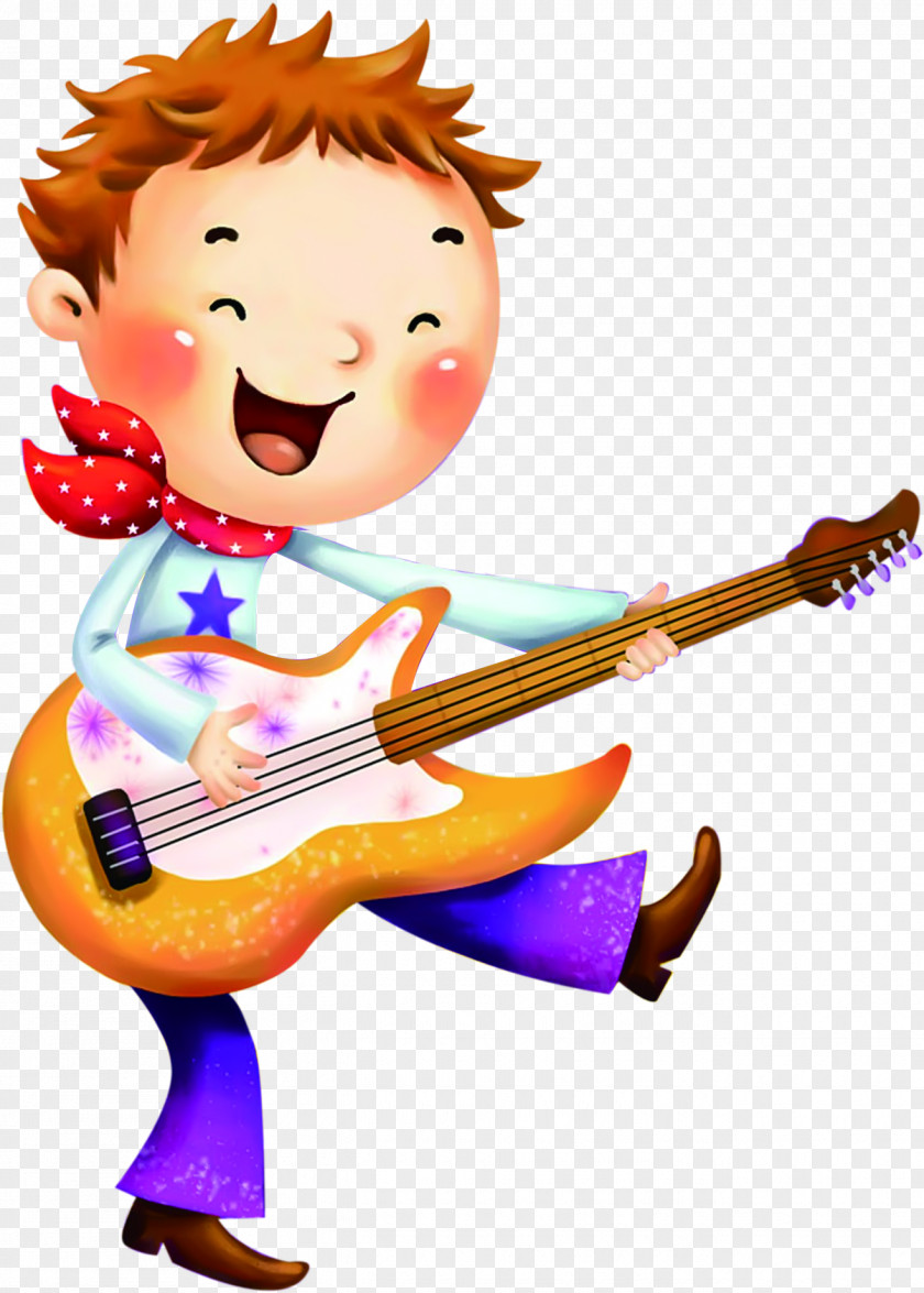 Cartoon Playing Guitar Little Boy Illustrator PNG playing guitar little boy illustrator clipart PNG