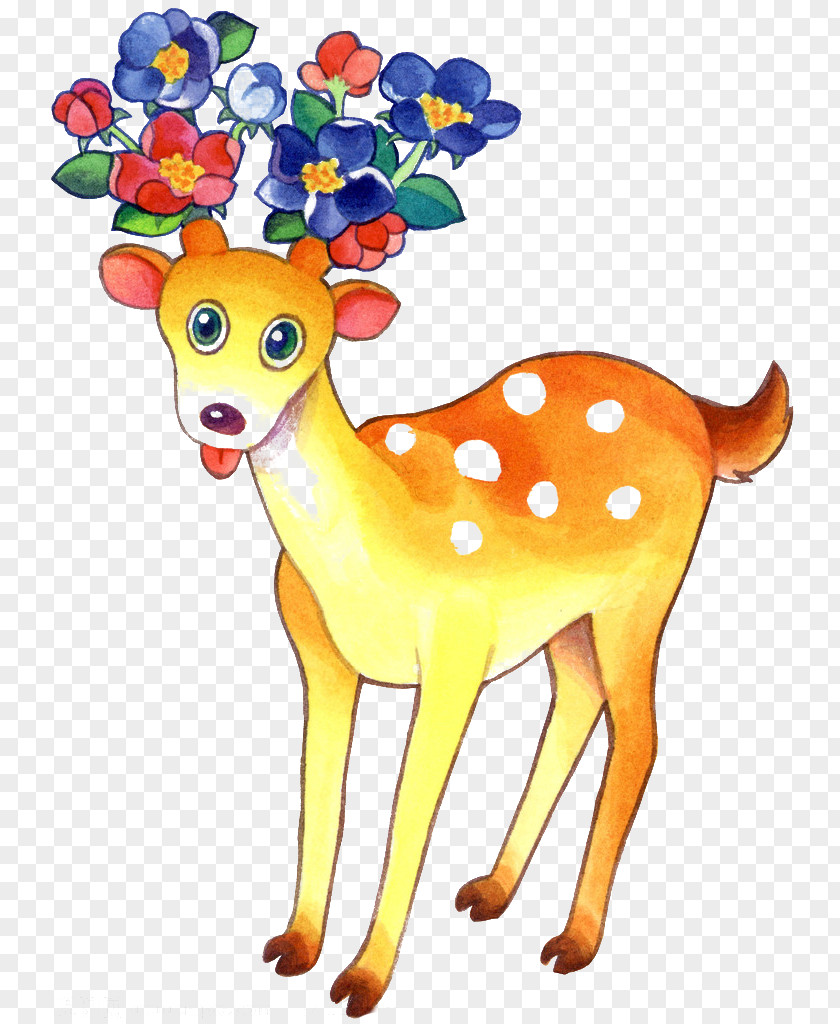 Children Draw Deer Sika Cartoon PNG