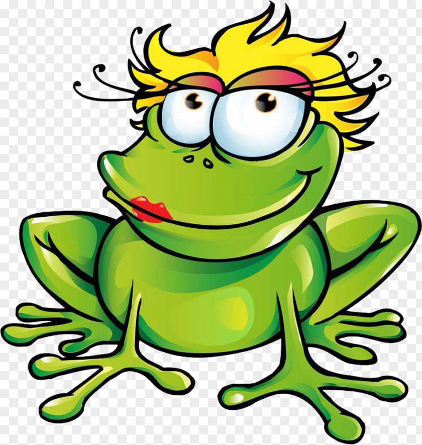 Coquettish Bullfrog The Frog Prince Cartoon Clip Art PNG