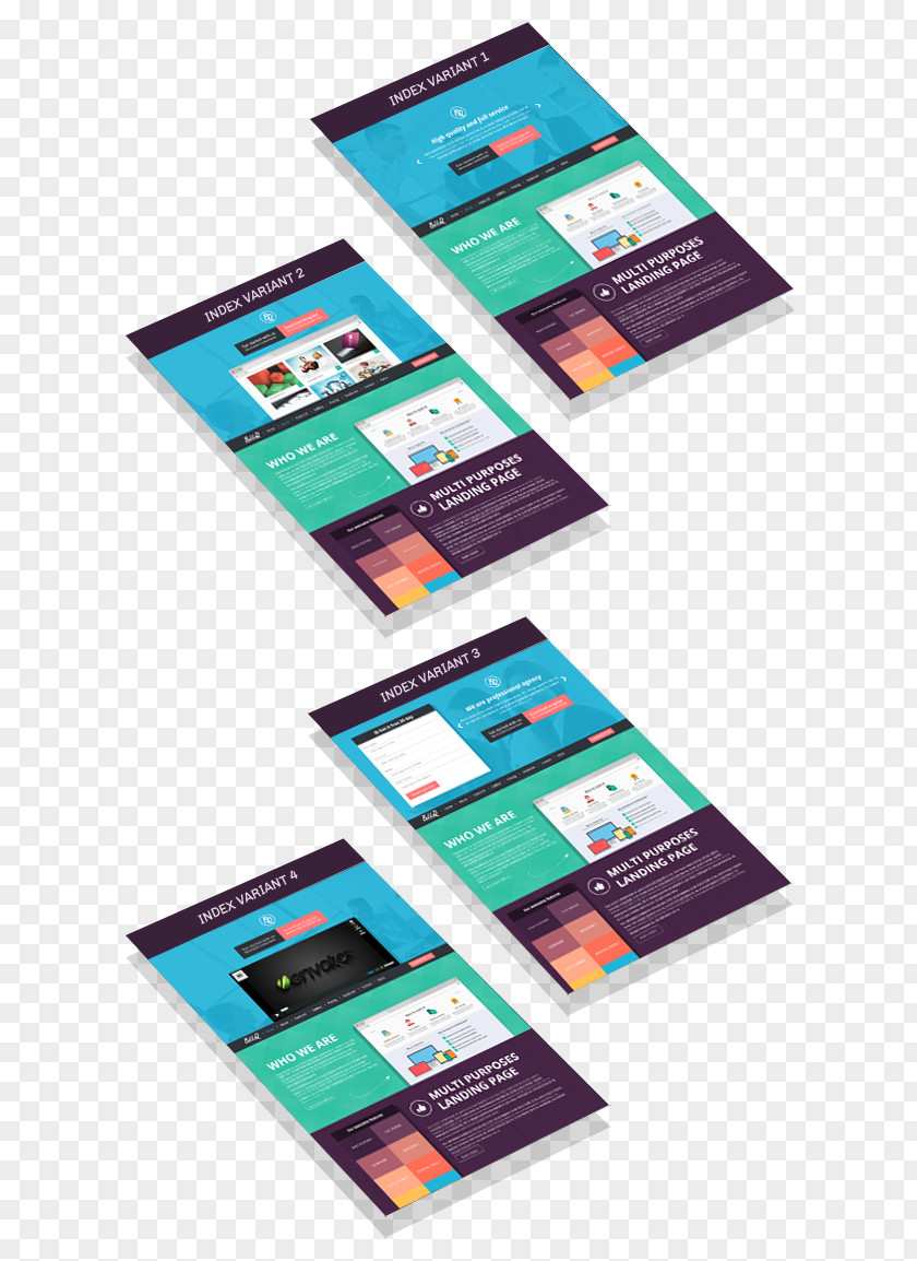 Design Responsive Web Landing Page Template PNG