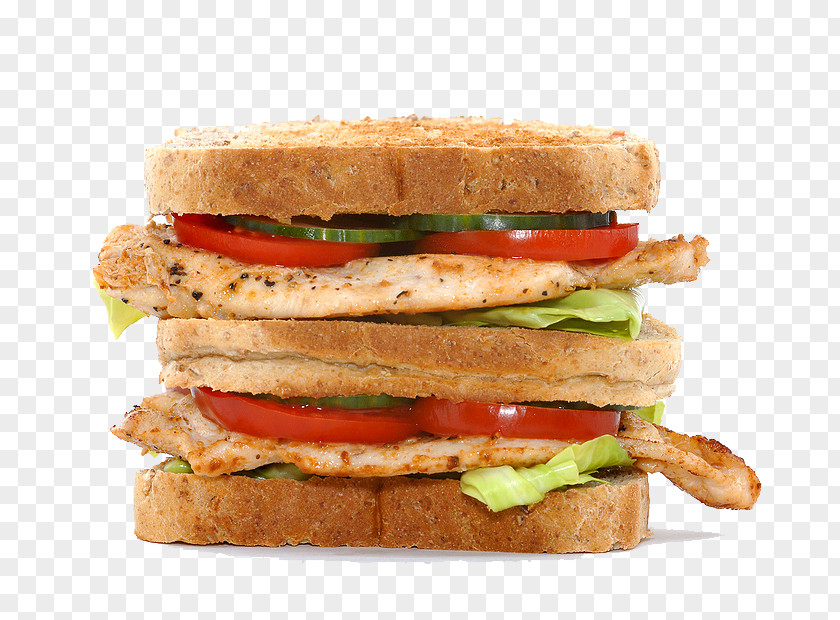 Multilayer Bacon Sandwich Club French Fries Toast Fast Food PNG