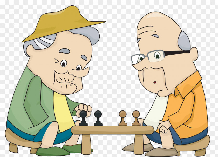 Two Old Men Playing Chess Clip Art: Transportation Art PNG