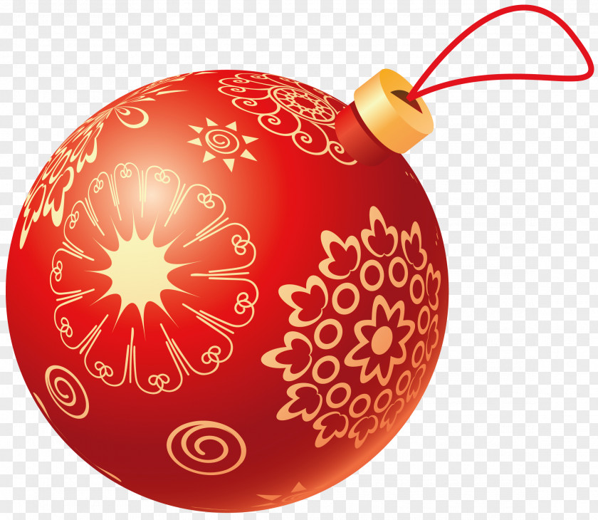 Christmas Transparent Red Ball Clipart Ornament Clip Art PNG