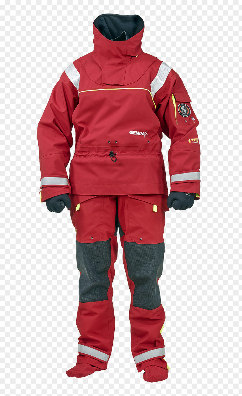Dry Suit Survival Diving Red Boilersuit PNG