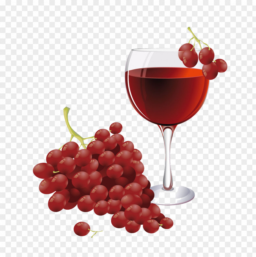 Psd免抠 Wine Glass Red Common Grape Vine Cocktail PNG