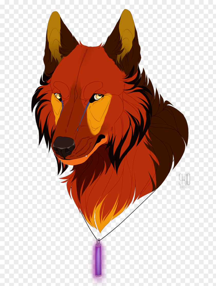 Skid Red Fox Dog Illustration Yellow PNG