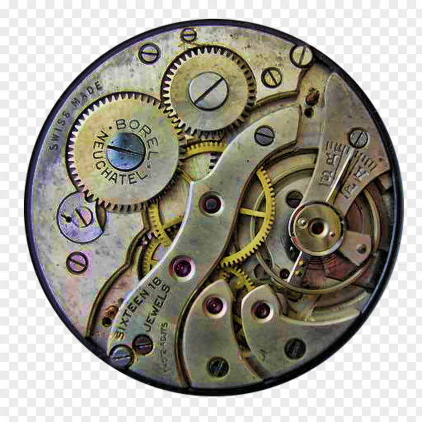Steampunk Clock Gear Art PNG