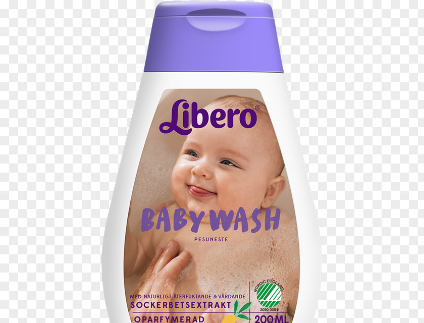 Baby Washing Up Lotion Shampoo Infant Libero Wash PNG