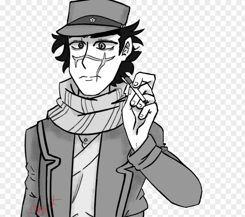 Kamuy Golden Art Drawing Glasses PNG