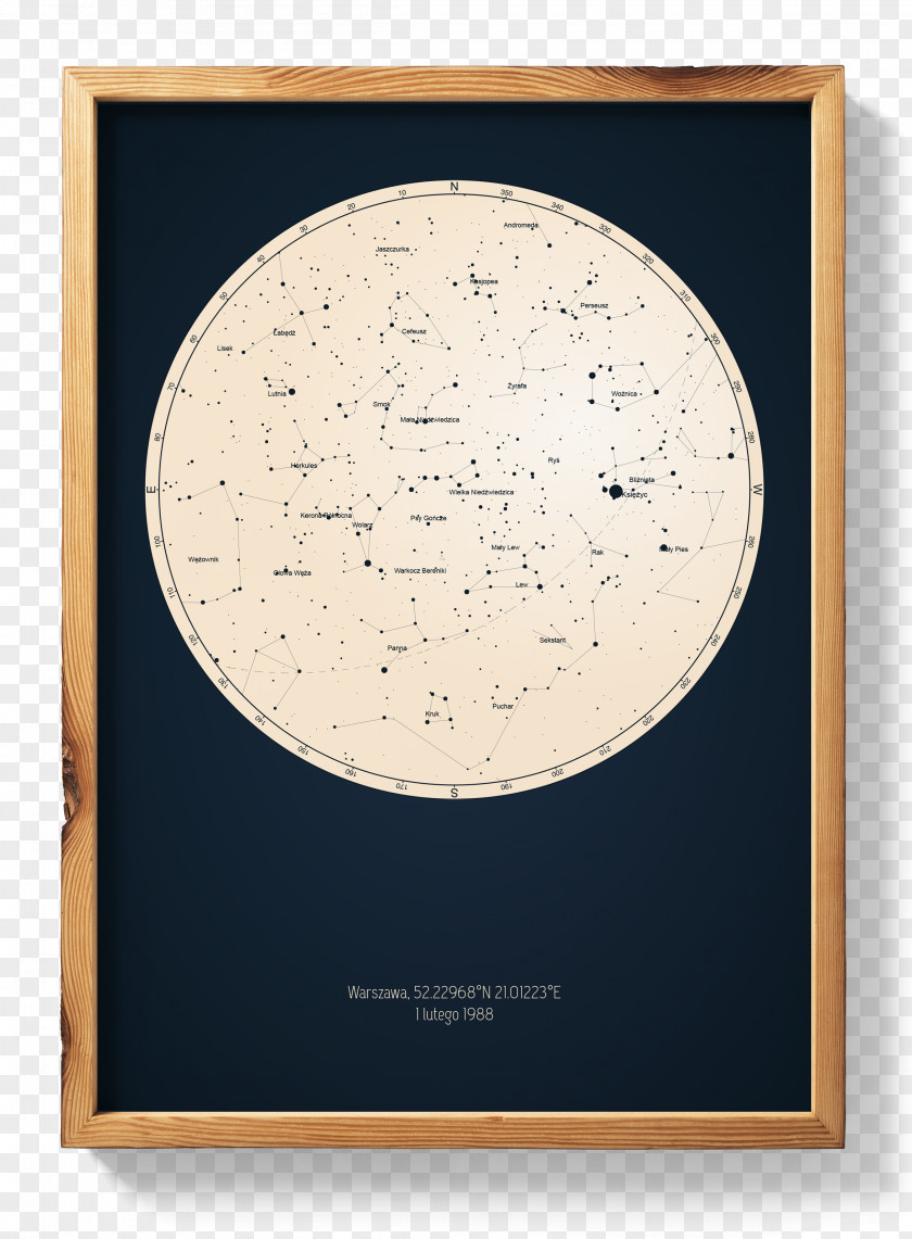 Map Star Chart Poster PNG