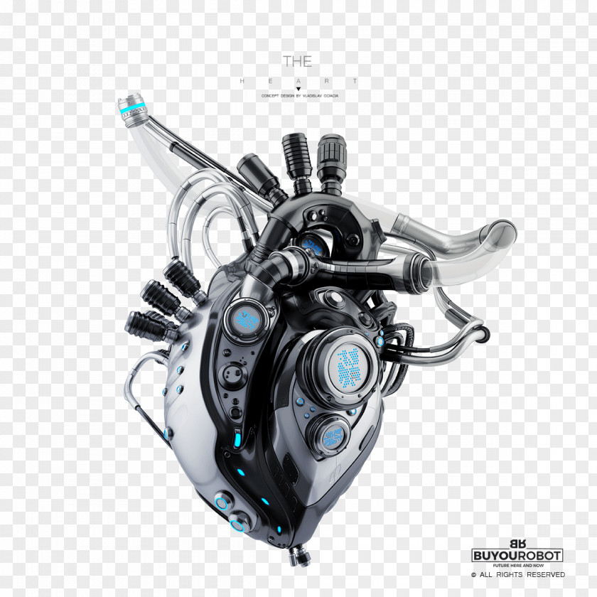 Robot Hand 3D Rendering V-Ray Texture Mapping PNG