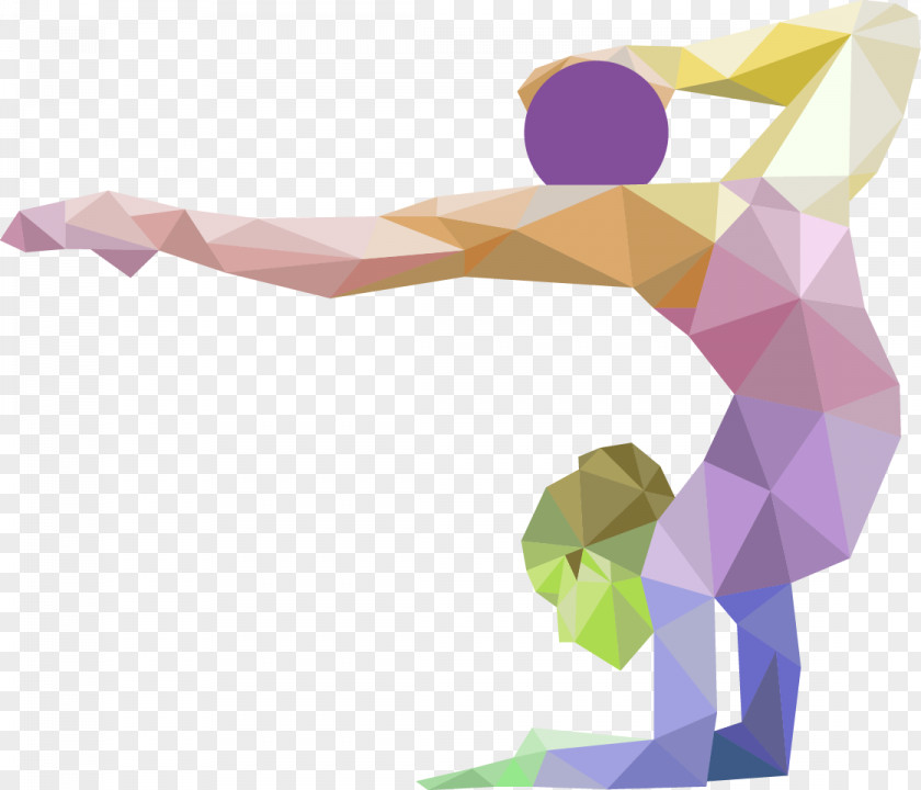 Vector Painted Sports Gymnastics Rhythmic Sport PNG