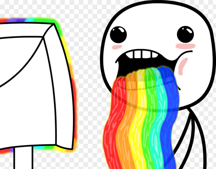 Vomiting Rainbow Rage Comic Internet Meme PNG comic meme, unicorn face clipart PNG