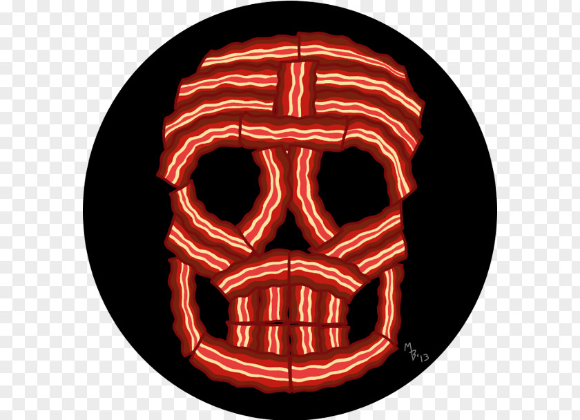 Bacon Skull Mask Font PNG